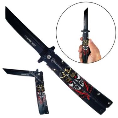 Imagem de Canivete Tático Aço Inox com Abertura Rápida e Clip de Cinto 110g SLKD