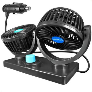 Imagem de Ventilador De Carro Painel 12v Duas Cabeças Automotivo Ajustável - Mit