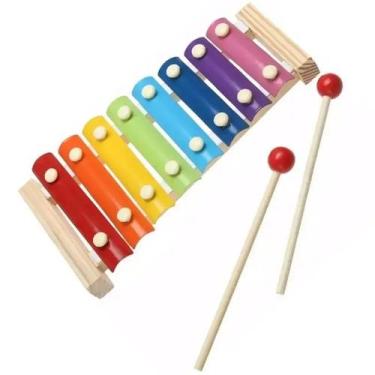 Imagem de Xilofone 8 notas instrumento musical brinquedo educativo para crianças