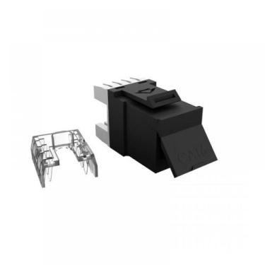 Imagem de Conector femea multilan cat.6 t568a/b 90/180 preto- furukawa
