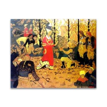 Imagem de RYLJCZ Reprodução de pinturas a óleo Paul Sérusier - Hommage - Impressão de arte de paisagem vintage - Arte de parede em tela para decoração de casa e escritório 55 x 66 cm (21,5 x 26 polegadas sem