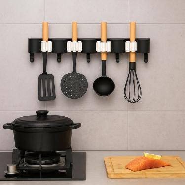 Imagem de Suporte Multiuso 9 Em 1 Cozinha Parede Ganchos E Prendedores