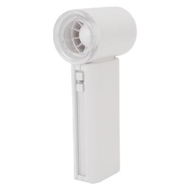 Imagem de Asixxsix Ventilador portátil de mão, mini ventilador turbo ajustável em 5 velocidades com bateria recarregável e design silencioso, ventilador portátil para viagens e praia (WHITE)
