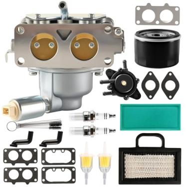 Imagem de Carburador para B&S 791230 799230 699709 499804 20 21 22 23 24 25 HP V-Twin Engine Carb para John D MIA10632 L118 L120 LA130 LA135 Substitui 400 5777 Trator de cortador de grama 406777 407677 407777