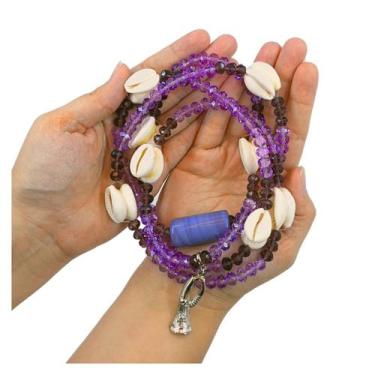 Imagem de Colar Guia Cristais Orixá Nanã Proteção Espiritual - Balaio de Santo