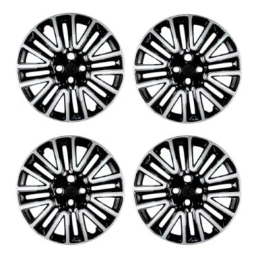Imagem de Kit 4 Calota Aro 16 Compatível c/Roda Kicks - Preto/Prata