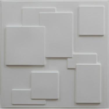 Imagem de Kit 12 Madri Adesivo Placas Revestimento Decoração 3D PVC Alto relevo 