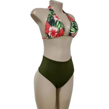Imagem de Biquíni Hotpant Cintura Alta Com Top - VILA BEACH WEAR, XG, Calcinha v