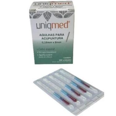 Imagem de Agulha Para Acupuntura 0,18Mm X8Mm Cx 100 Unidades - Uniqmed