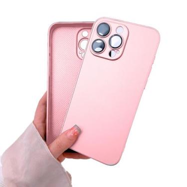 Imagem de Capinha Silicone Vidro Fosco Compatível com iPhone 12 Pro Proteção de 