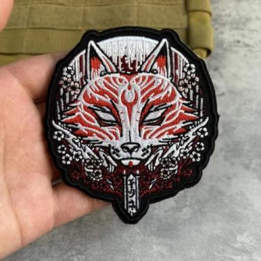 Imagem de Patch de raposa, 1 peça de remendos bordados meme engraçados, remendo tático de moral militar com fecho de gancho, acessórios fofos para mochilas, coletes, jaquetas, jeans, chapéus