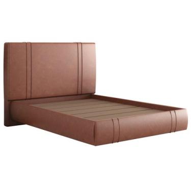 Imagem de Cama Casal Flutuante Com Cabeceira 140cm Astra S04 material sintético 