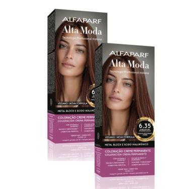 Imagem de Kit 2 Tintura Creme Altamoda Alfaparf Choccolate 6.35 Kit - Alta Moda