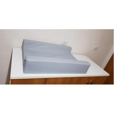 Imagem de Trocador para Bebe Americano Impermeável Colchão Portátil Cinza Claro 