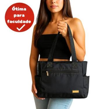 Imagem de Bolsa Feminina Grande de Ombro Pasta Universitaria Notebook Curso Facu
