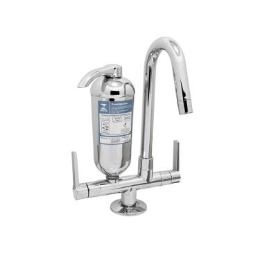 Imagem de Torneira Cozinha Filtro Purificador Mesa Bancada Bica Móvel 1/4v Cromado Abs Luxo