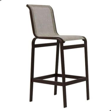 Imagem de Banqueta Modelo Lótus Premium Marrom Marrom-claro - Nossa Kasa