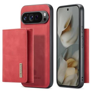 Imagem de Capa carteira de couro magnética destacável 2 em 1 para Google Pixel 10 Pro XL, com 7 compartimentos para cartão + compartimento para dinheiro, recurso de suporte, TPU à prova de choque e capa de