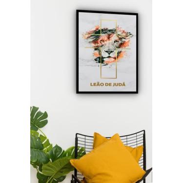 Imagem de Quadro Decorativo Leão De Judá - 70X50Cm - Quadros On-Line