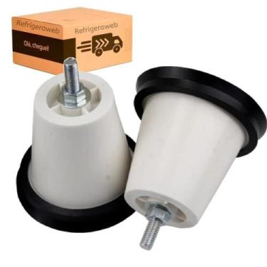 Imagem de Kit 4 Pés Para Geladeira Maquinas De Lavar Parafuso 516 - Refrigeraweb