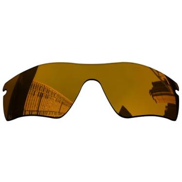 Imagem de Acefrog Lentes de reposição polarizadas de 1,5 mm para óculos de sol Oakley Radarlock Path OO9181, material atualizado, resistente a impactos - Bronze dourado polarizado espelhado - 1,5 mm