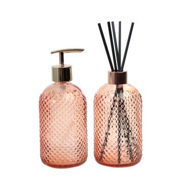 Imagem de Kit Frasco Difusor E Porta Sabonete Líquido De Vidro 400ml