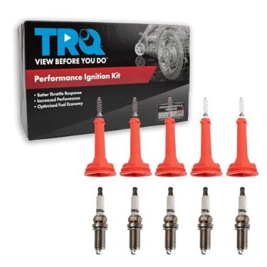 Imagem de TRQ Kit de ignição vermelho compatível com Volvo C30 2006-2013 C70 2004-2011 S40 2004-2015 S60 2005-2011 V50 2015 V60 Cross Country 2005-2011 2007 V70