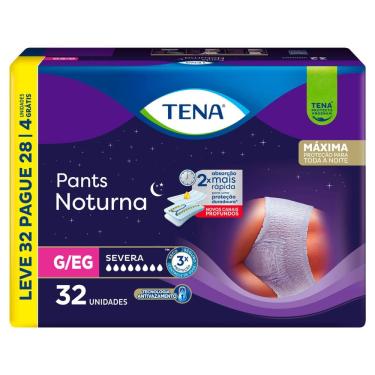 Imagem de Roupa Íntima Tena Pants Noturna Tamanho G/EG Leve 32 Pague 28 Unidades Descartáveis
