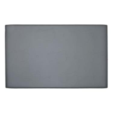 Imagem de QANYEGN Tapete de alimentação de cães, tapetes de gato impermeabilizados, tapetes de cão de cão de cão de silicone anti -slip para bebedores bagunçados para proteger pisos (Gray)