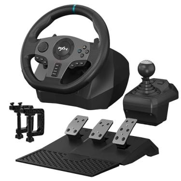 Imagem de PXN V9 Racing Wheel pc Steering Wheel With Pedals and Shifter 270/900° Dual-Motor Feedback Driving gaming Racing Wheel for PC,PS4,PS3,Xbox One, Xbox Series X/S,N-Switch