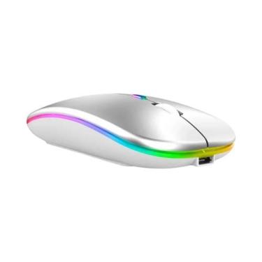 Imagem de Mouse Gamer Sem Fio Silencioso RGB Colorido 2.4G Recarregável USB 1600