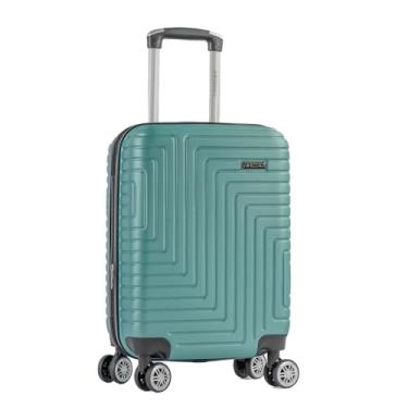 Imagem de Mala de Bordo 10kg Cavezzale Milano Plus, ABS, 55 x 35 x 25 cm, Rodas 360°, Expansível, Preta, ANAC (Verde)