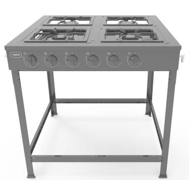 Imagem de Fogão Industrial 4 Bocas Baixa Pressão sem Forno Realce CR220