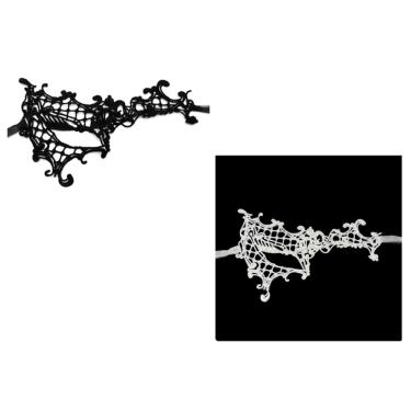 Imagem de Máscara Feminina Em Renda Half Preta Baile Festas