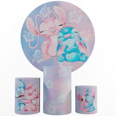 Imagem de Kit Decoração Festa, Painel Stitch + Trio Capas De Cilindros (Color 13)