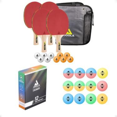 Imagem de Kit Family Set (Maleta com 4 Raquetes e 10 Bolas) + Bola Colorato 12 u