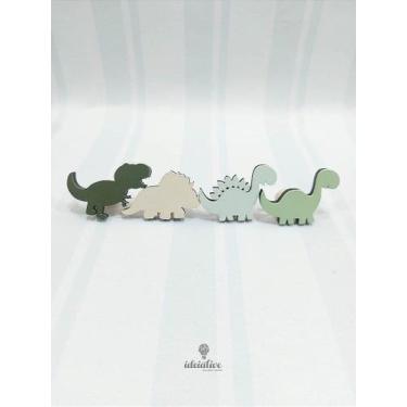 Imagem de Gancho de Parede Dinossauro Cabideiro de Parede - Kit com 4 Pendurador