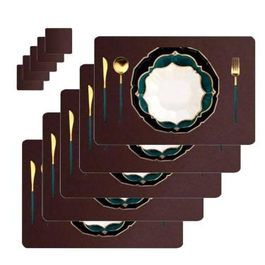 Imagem de Kit 2 Peças Jogo Americano Mesa Posta Sousplat Retangular