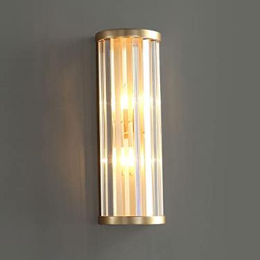 Imagem de Luminárias de parede para sala de estar Luminária de parede dourada Luminária de parede de cristal Luminária de parede de cristal para sala de estar Quarto Cabeceira Corredor E14