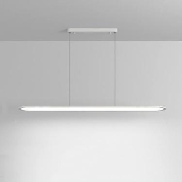 Imagem de Lustre moderno de iluminação LED com luz pendente interna regulável, luz suspensa de metal de linha simples para ilha de cozinha, entrada, sala de jantar, sala de estudo, sala de estar, quar
