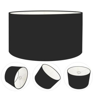 Imagem de Cúpula Abajur Cilíndrica Cp-7024 Ø50x25cm Preto - Vivare