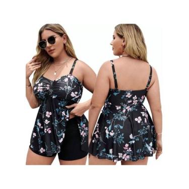Imagem de Maiô Tankini Plus Size para mulheres 0XL a 4XL - Lightbek Official Sto
