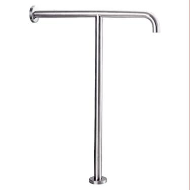 Imagem de Corrimão de chuveiro, corrimão de segurança de vaso sanitário de aço inoxidável, pedestal de vaso sanitário no vaso sanitário para idosos com deficiência, barras de apoio para deficientes de chuveiro