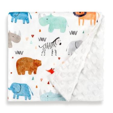 Imagem de Cobertor de bebê Man Fai Sky 76x102 cm Soft Minky Dotted