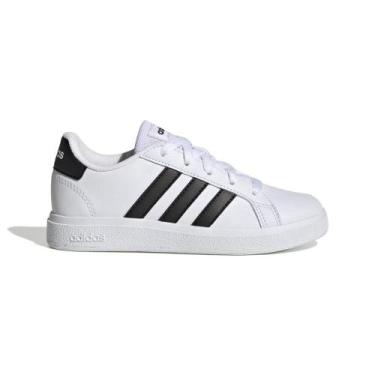 Imagem de Tênis Adidas Grand Court 2.0 Infantil, 28, Branco, Preto