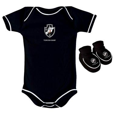 Imagem de Body e Pantufa Vasco Preto Torcida Baby