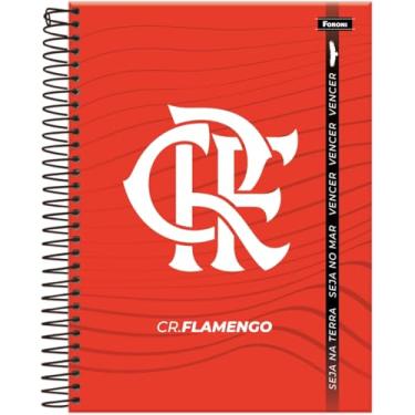 Imagem de Kit de Cadernos, Foroni, 1 Matéria, Capa Dura, Colegial, Flamengo, 80 Folhas, Pacote com 4