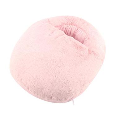 Imagem de Aramox Almofada Elétrica para Aquecedor de Pés Almofada de Aquecimento de Tecido de Pelúcia, Dispositivo Portátil de Aquecimento de Pés Com Tensão de 5V para Uso Em Escritório Doméstico (Róseo)