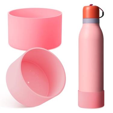 Imagem de QIONG Bota de silicone 2 peças para garrafa de água Owala FreeSip Sway 850 g e 1,134 g, copo de 1,134 g e torção 680 g, capa protetora antiderrapante para acessórios de garrafa de água de aço