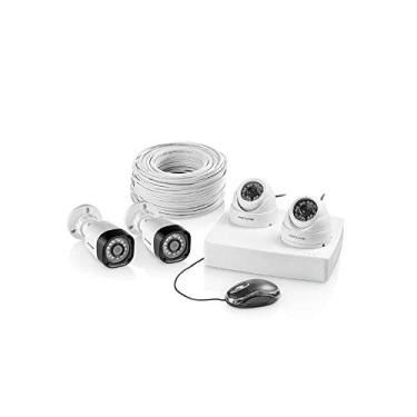 Imagem de Kit Segurança com 2 Câmeras Bullet 2 Câmeras Dome 12 Led Multilaser - SE118